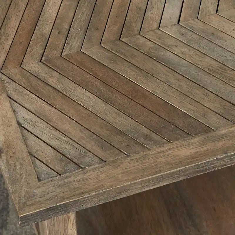 Minett Solid Mango Chairside Side Table