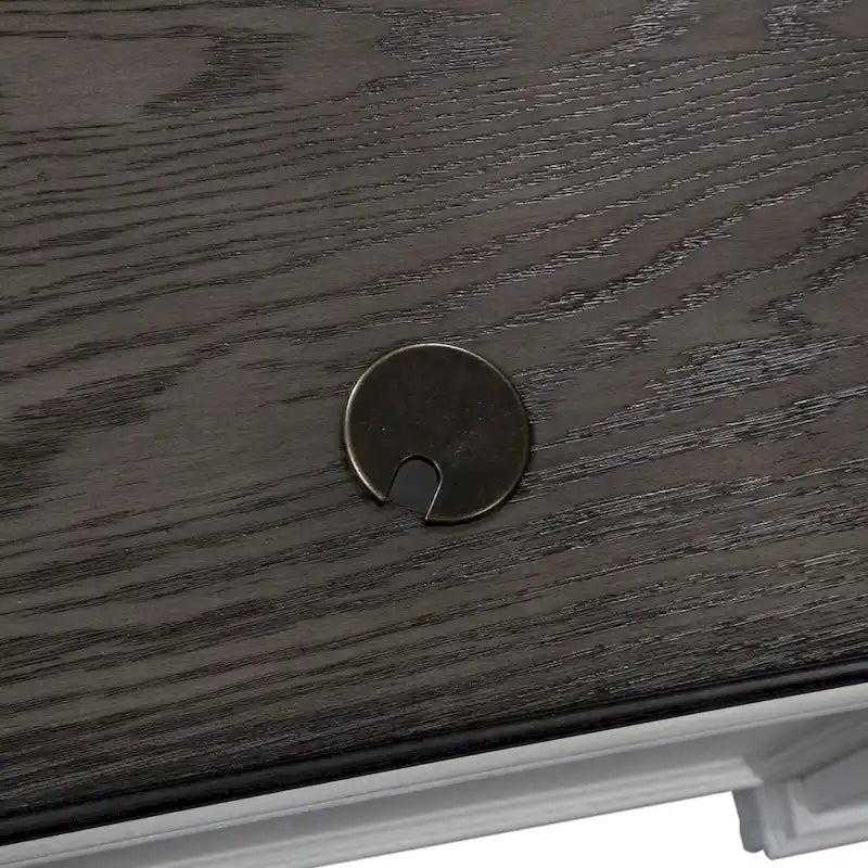 Wirebrushed White Charcoal Desk