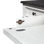 Wirebrushed White Charcoal Desk