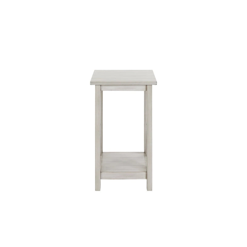 Jamestown Antique White Wood Side Table
